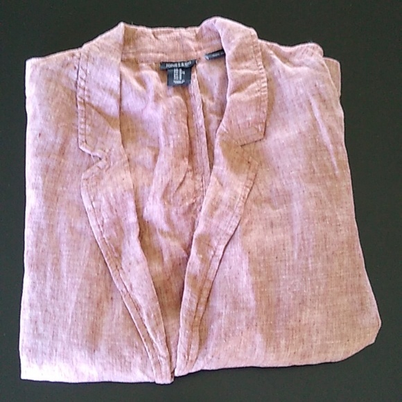 Jones & Co. linen blazer heather red size M - Picture 15 of 15